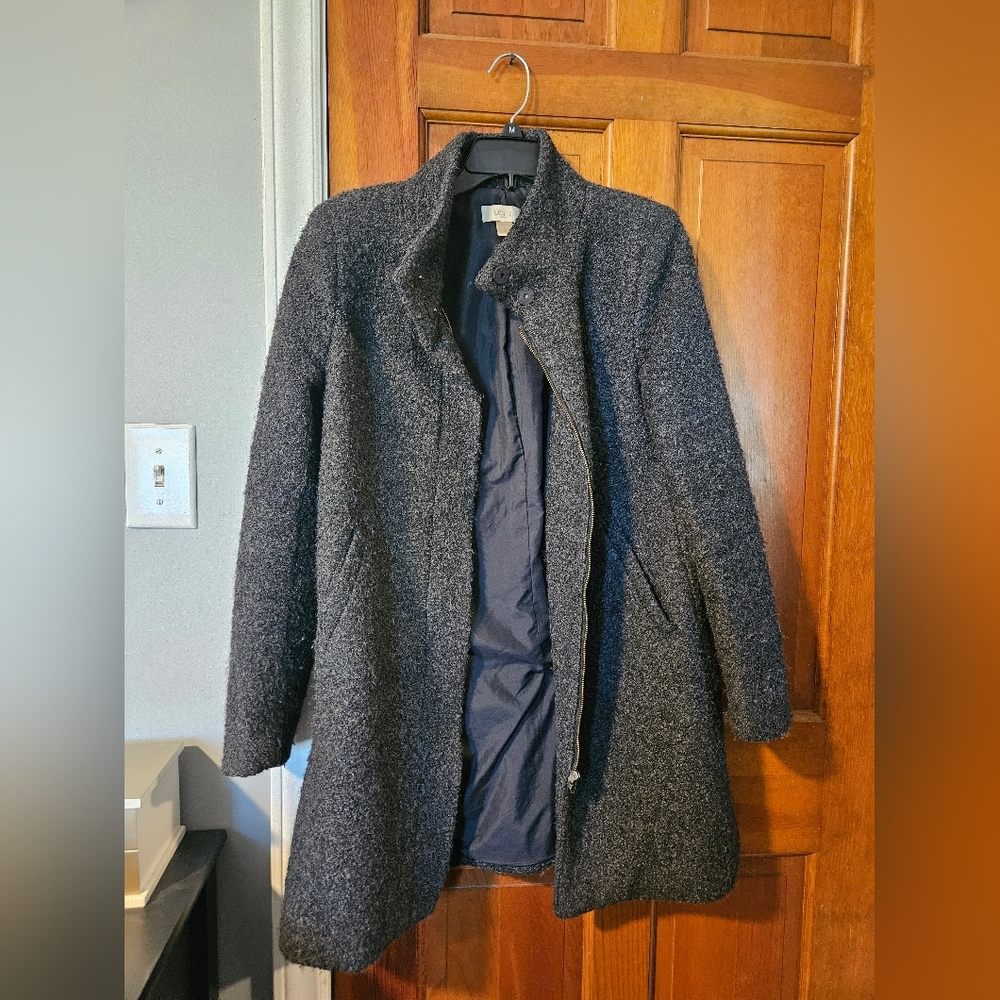 Women's Gray Wool Blend Coat